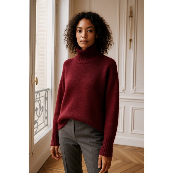 Nili Lotan Mariah 100% Cashmere Turtleneck Sweater Size Large New with Tags - Picture 1 of 4